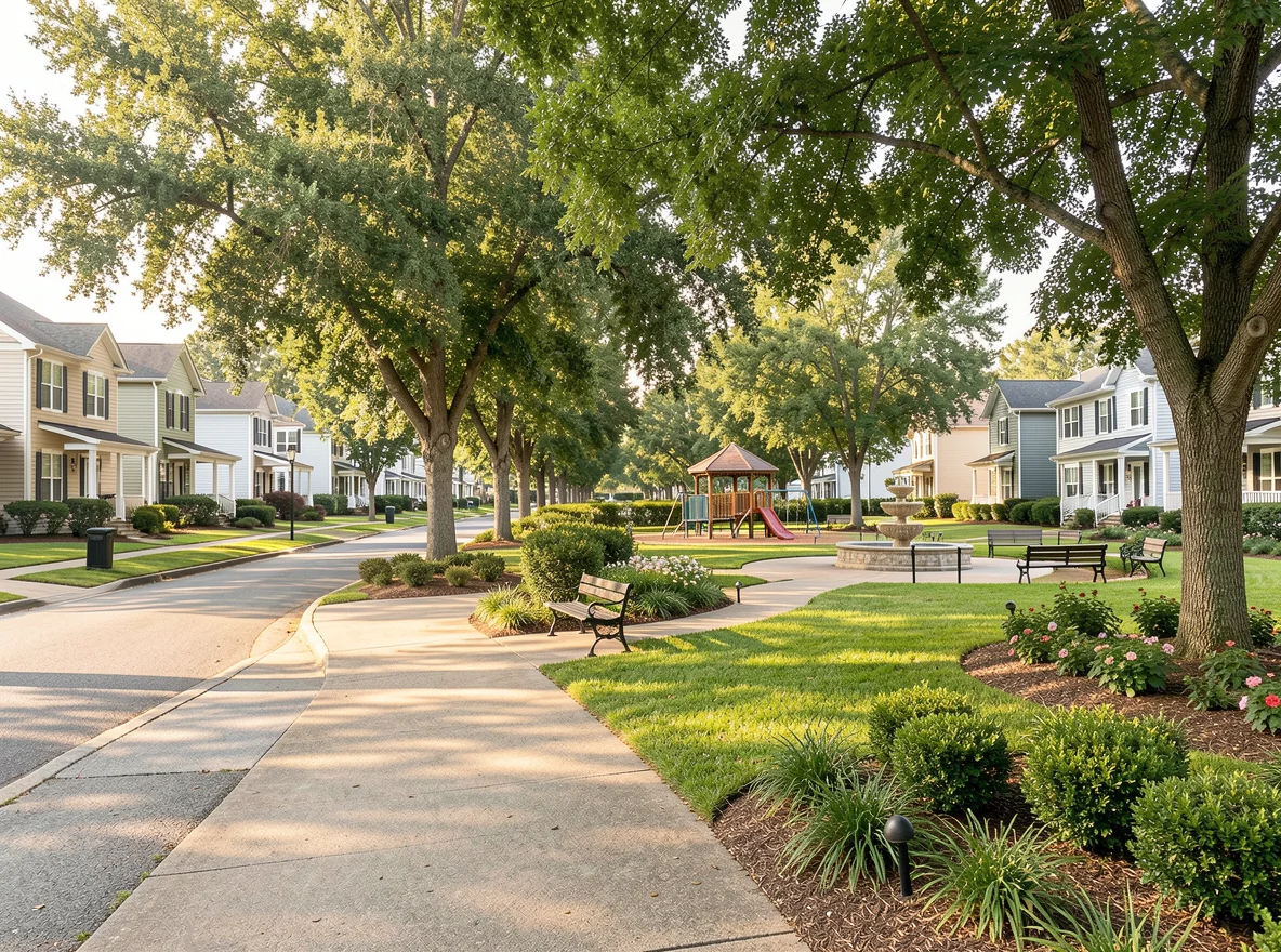 Baton Rouge neighborhood streetscape