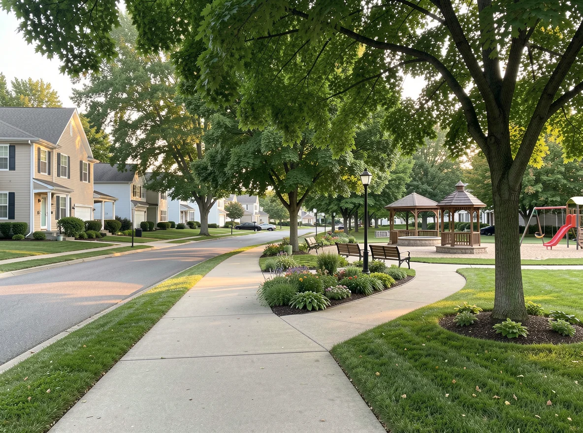 Walker neighborhood streets and residential setting