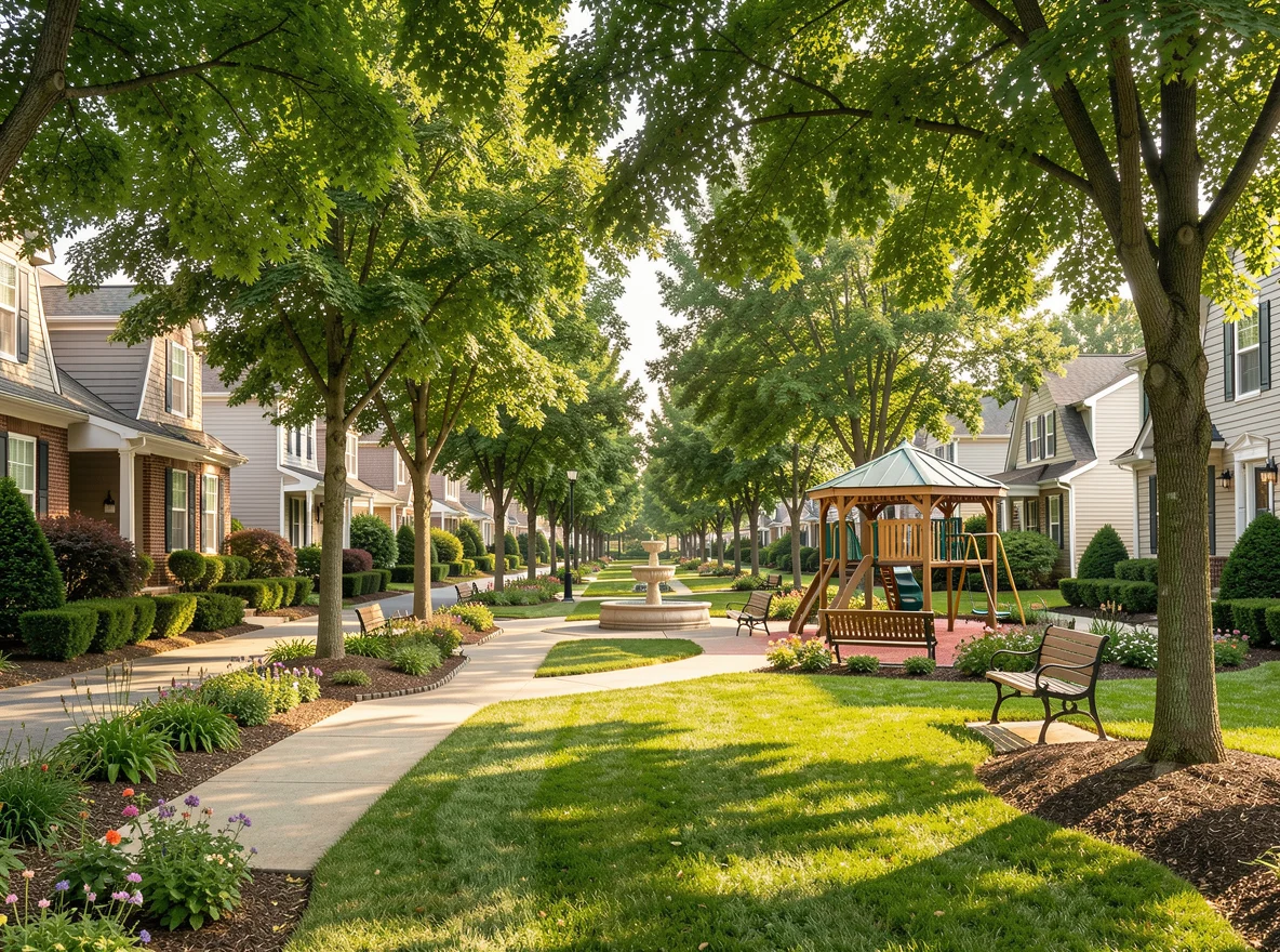 Bluff Oaks neighborhood streetscape