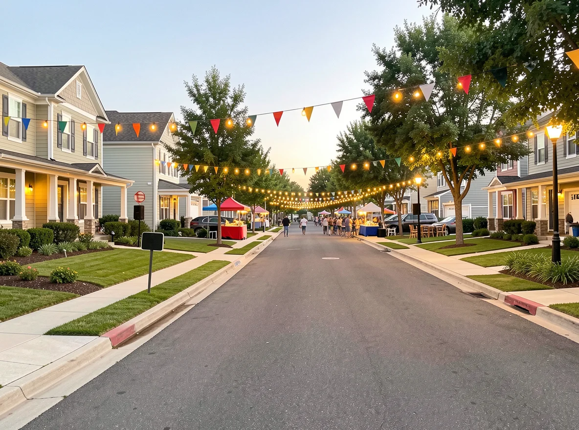 Residential streets in Americana