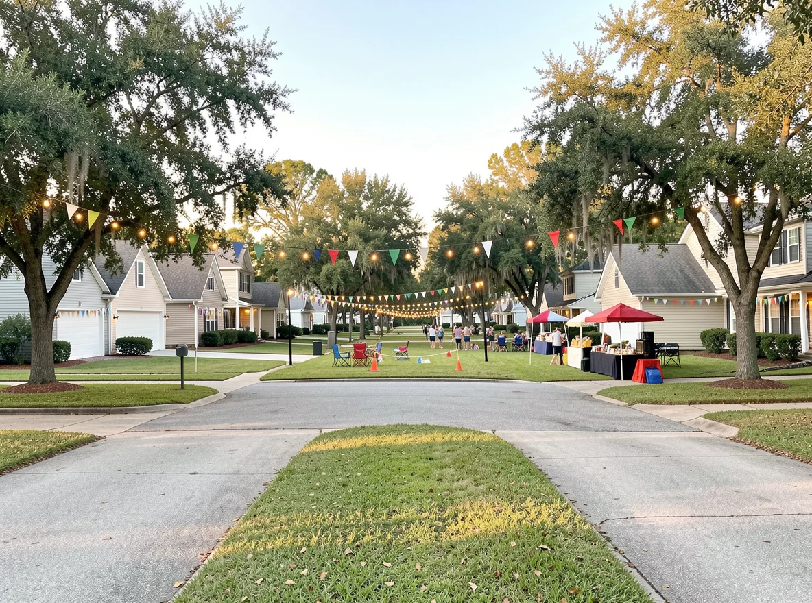 People-free residential neighborhood in Denham Springs