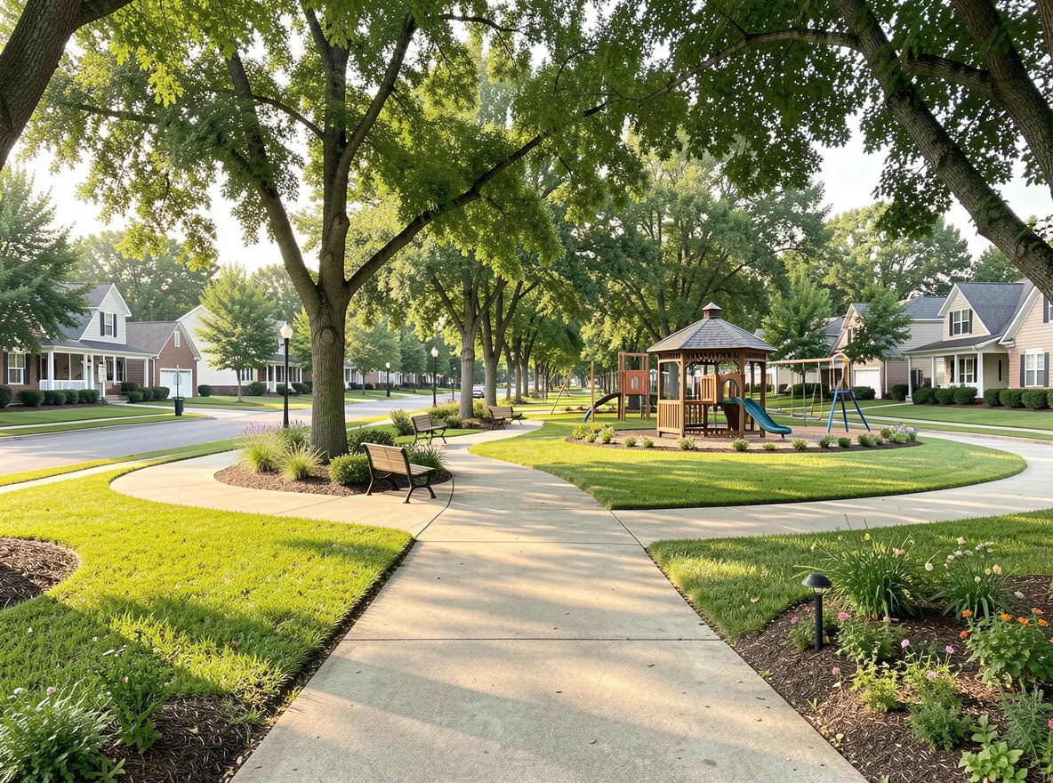 Map-oriented suburban setting in Livingston Parish