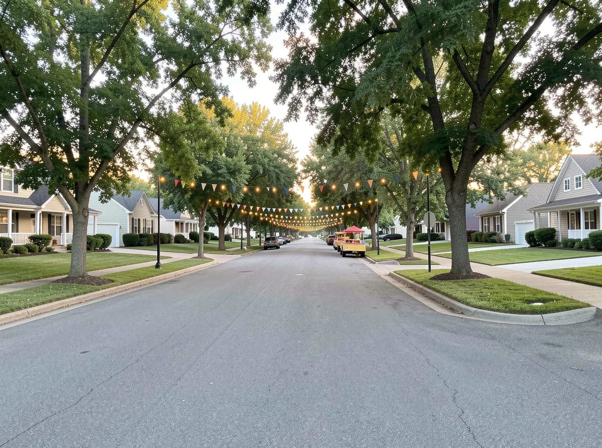 Lake Summerset neighborhood streetscape