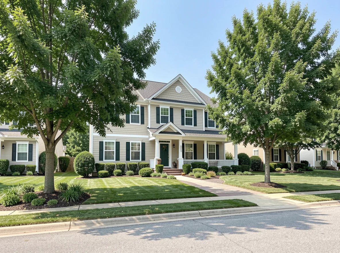 Residential street in Audubon Lakes