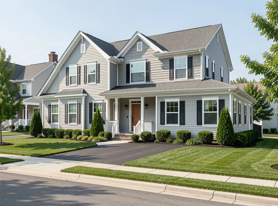 People-free homes and streetscape in Zachary