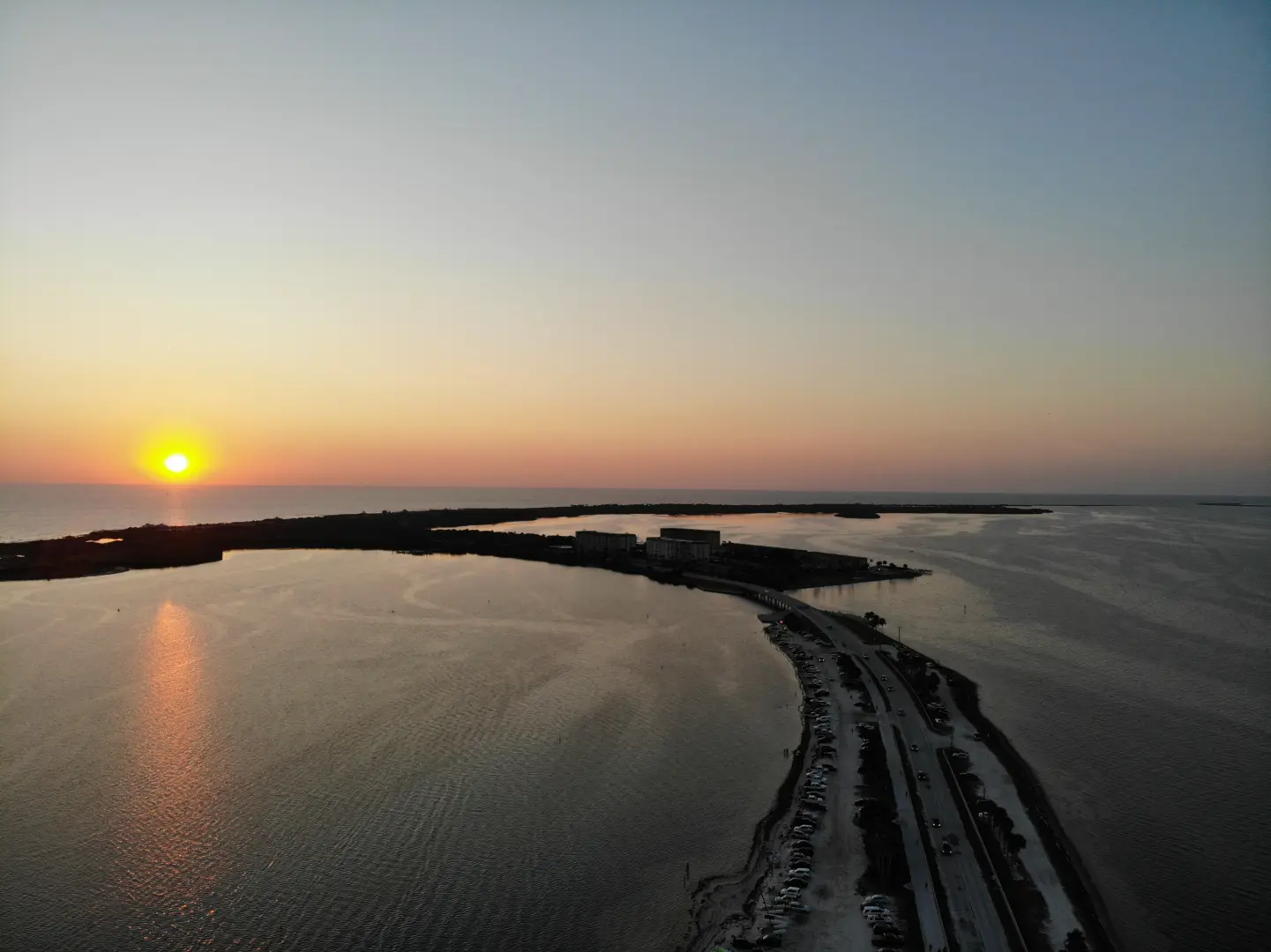 Sunset at Dunedin causeway