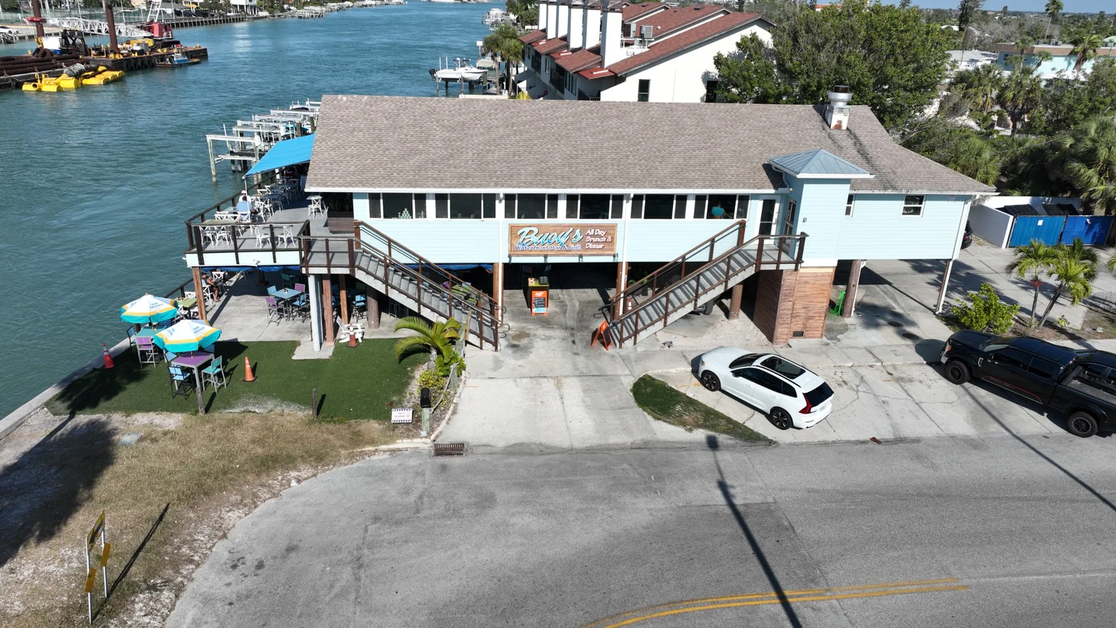 Buoy’s Waterfront Restaurant – St. Pete Beach, FL Buoy’s Waterfront Restaurant in St. Pete Beach, FL with outdoor waterfront dining overlooking the Intracoastal Waterway