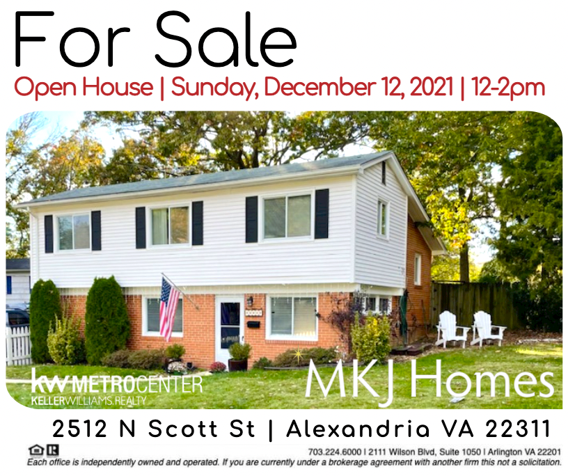For Sale in West Alexandria, VA! Open House Sunday