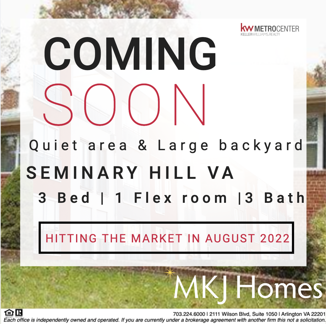 Coming Soon in Seminary Hills, Alexandria VA!