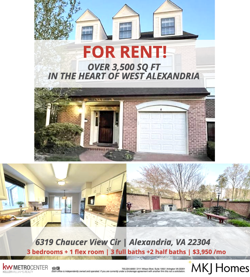 Executive -Level Townhome for Rent in West Alexandria!