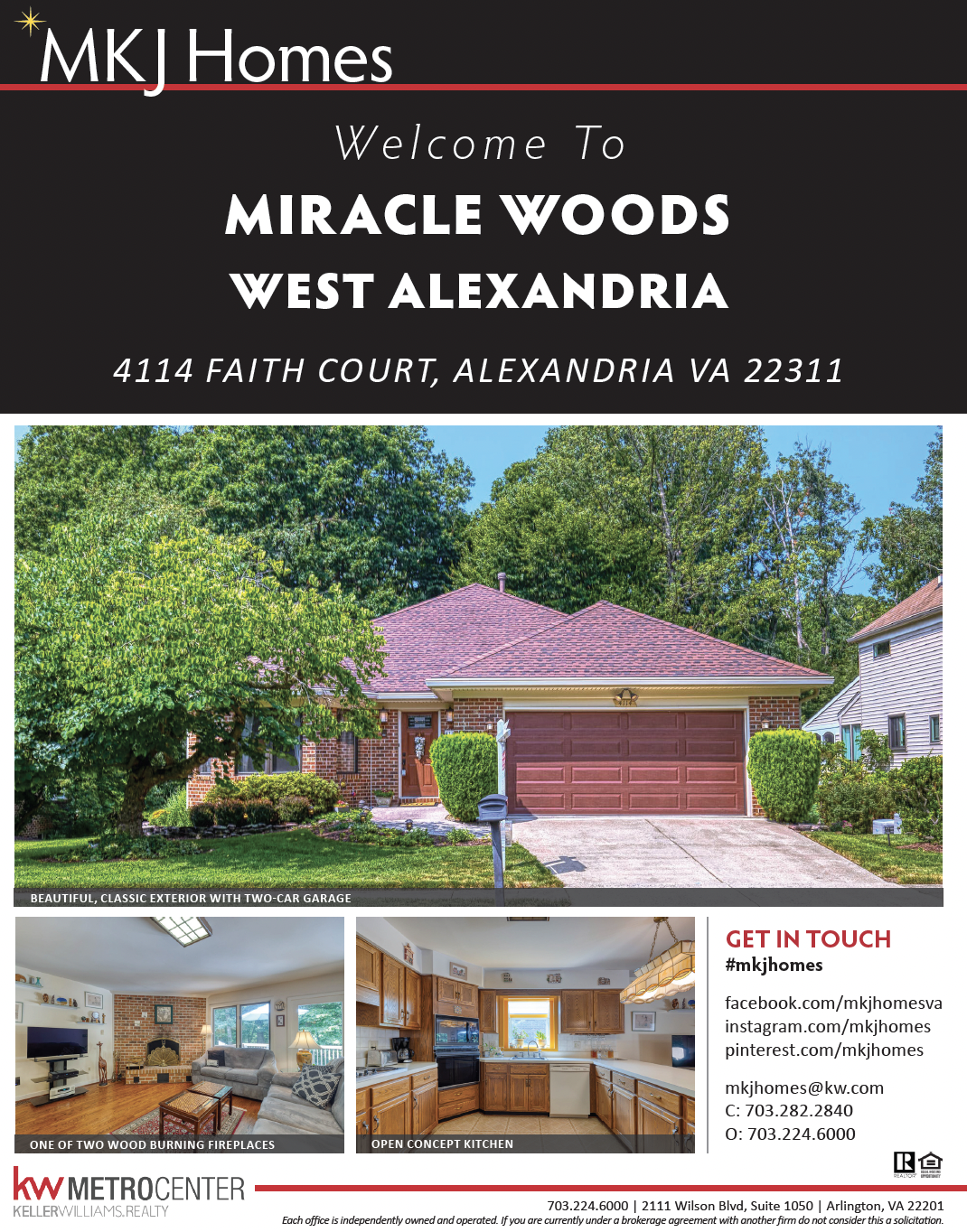 Just Listed in Miracle Woods, Alexandria, VA! Executive-Style Home in Park Like Setting