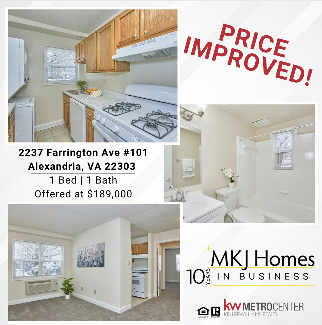 Price Improvement Alert! Move-In Ready Condo in Alexandria VA!