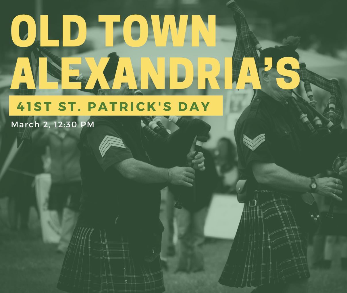 The 41st Alexandria Saint Patrick’s Day Parade is March 2, 2024!