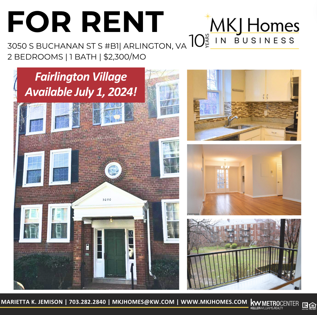 For Rent in Fairlington Village! Enjoy Summer in Your New Home!