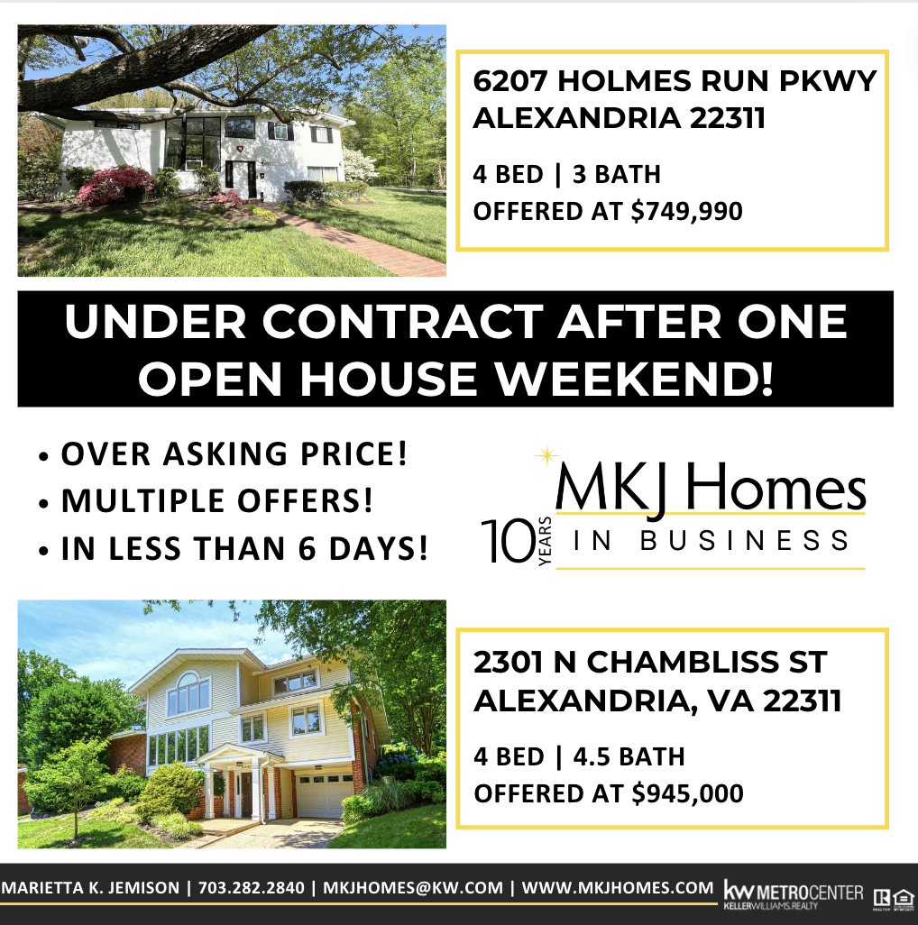 2 Homes Under Contract After 1 Open House Weekend!