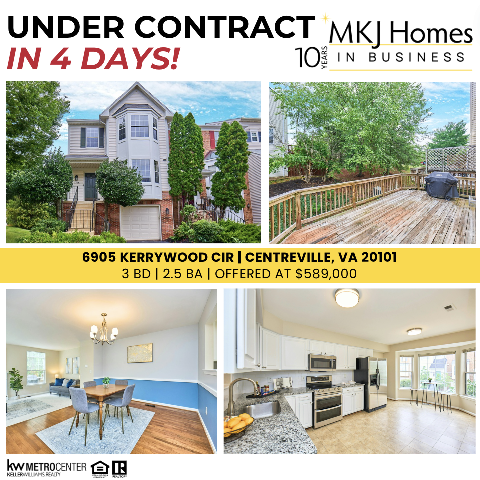 Under Contract in Centreville in Just 4 Days!