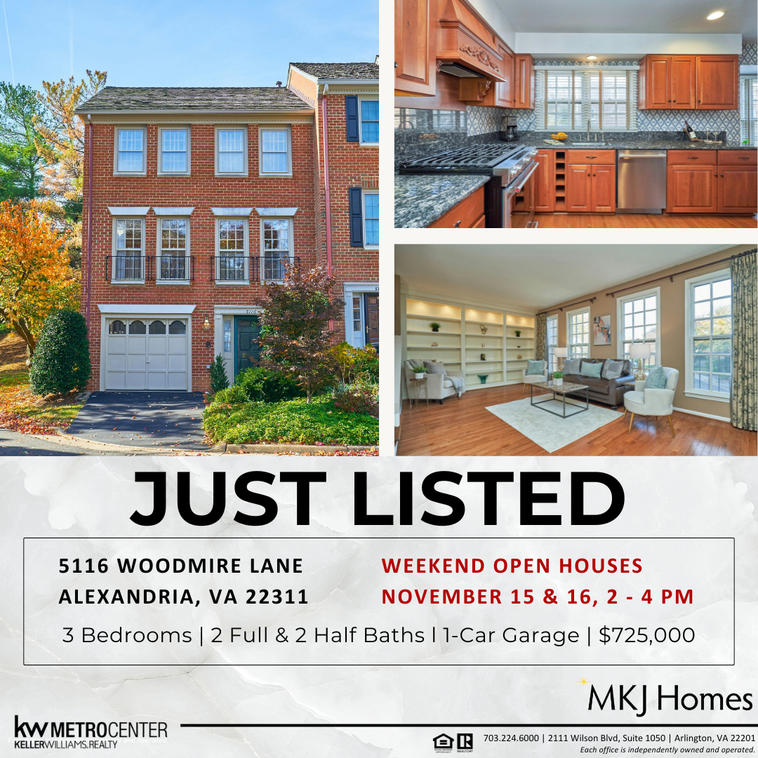 Just Listed: Upgraded End-Unit Townhome in Seminary Park, Alexandria