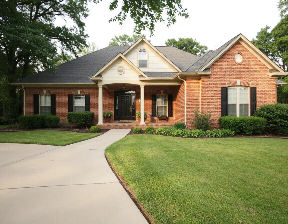 Well-maintained Pine Bluff home exterior prepared for a showing