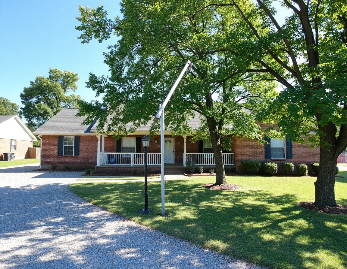 Arkansas home with covered porch near Murfreesboro