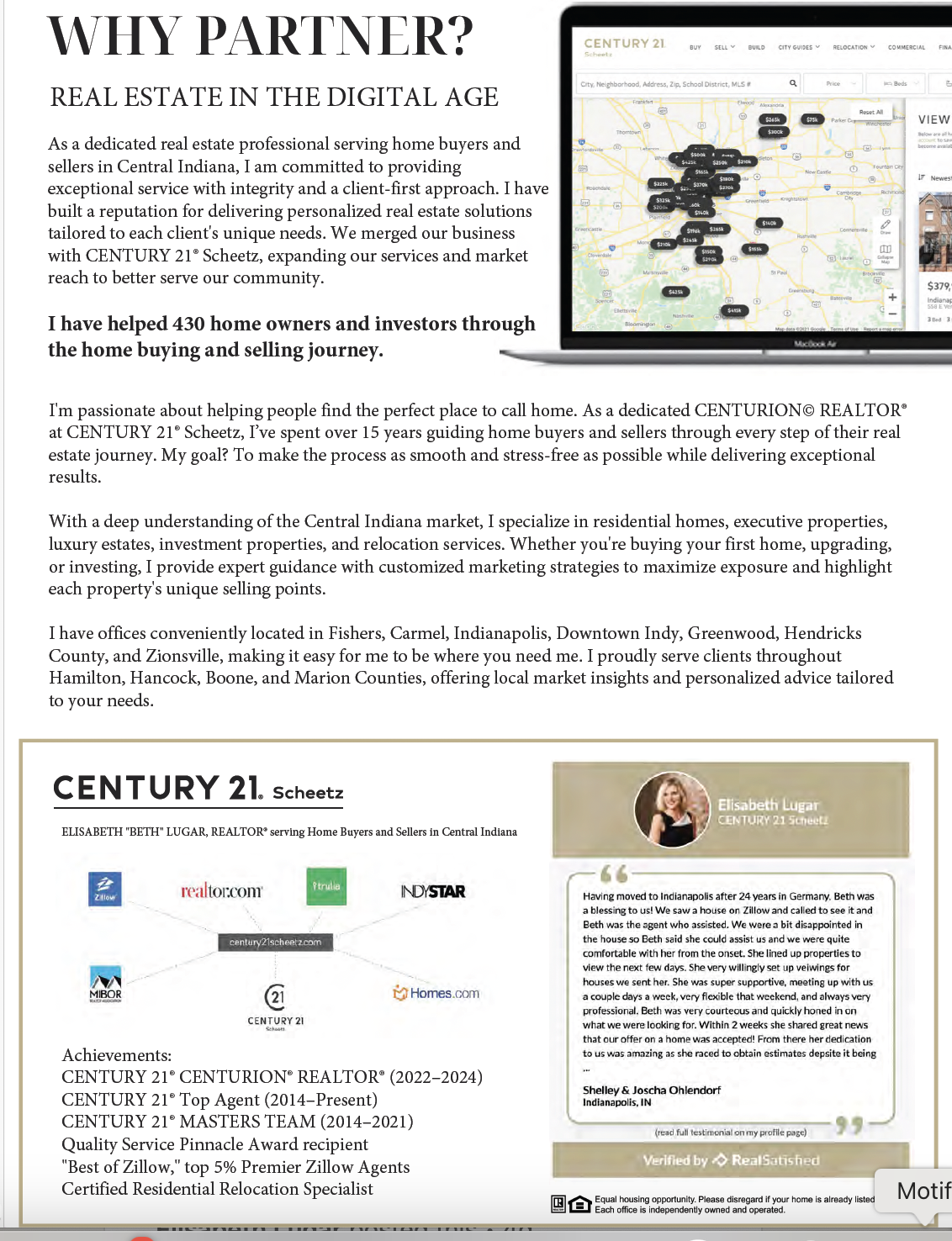 BETH LUGAR CENTRAL INDIANA REALTOR 317-995-1128