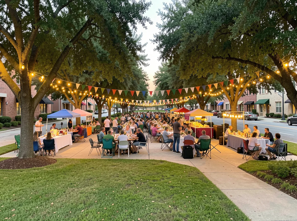 Community atmosphere near Arlington entertainment area
