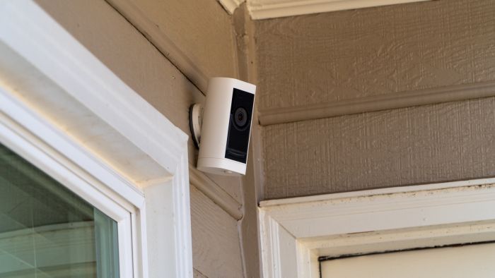DIY Home Security Solutions with wireless outdoor security camera installed on a North Texas home for affordable smart home protection and property security
