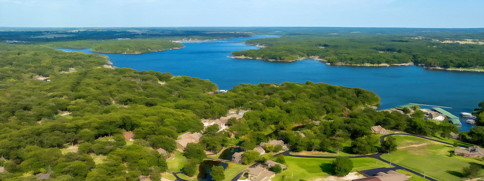 A view of Grand Lake in northeast Oklahoma
