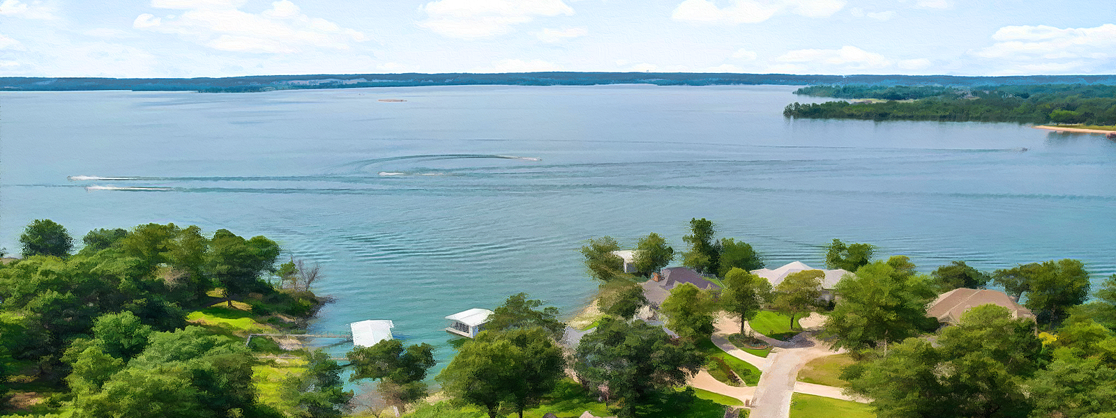 Boating, swimming, and fishing at Grand Lake in northeast Oklahoma