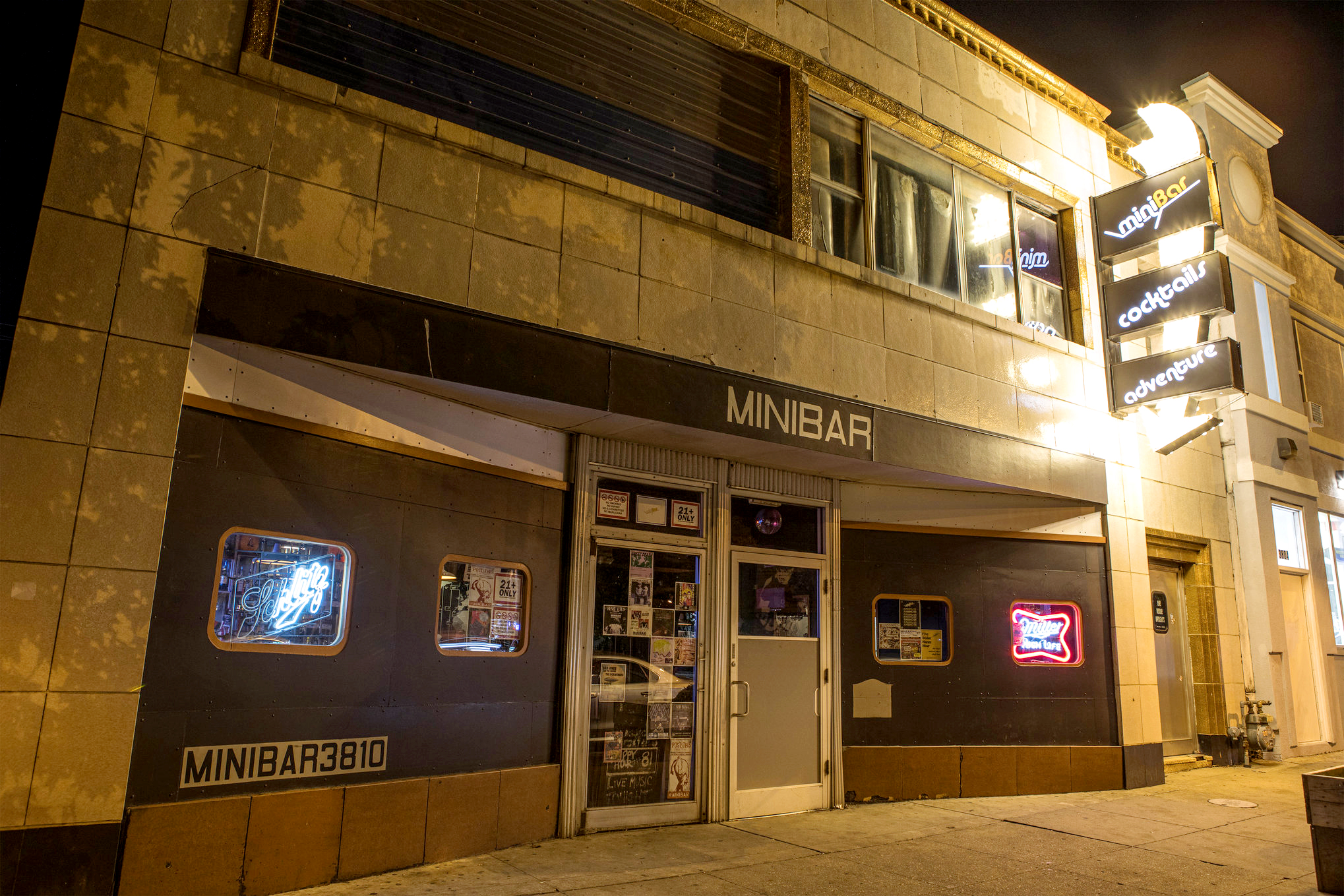 MiniBar is an intimate music space that feels more like you’re in a cool kid’s high school basement than the 2nd floor of a building.