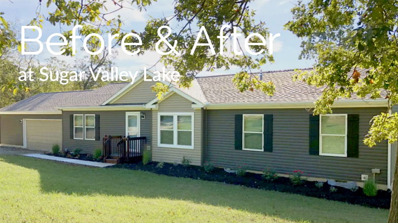 A home renovation at a Sugar Valley Lake House