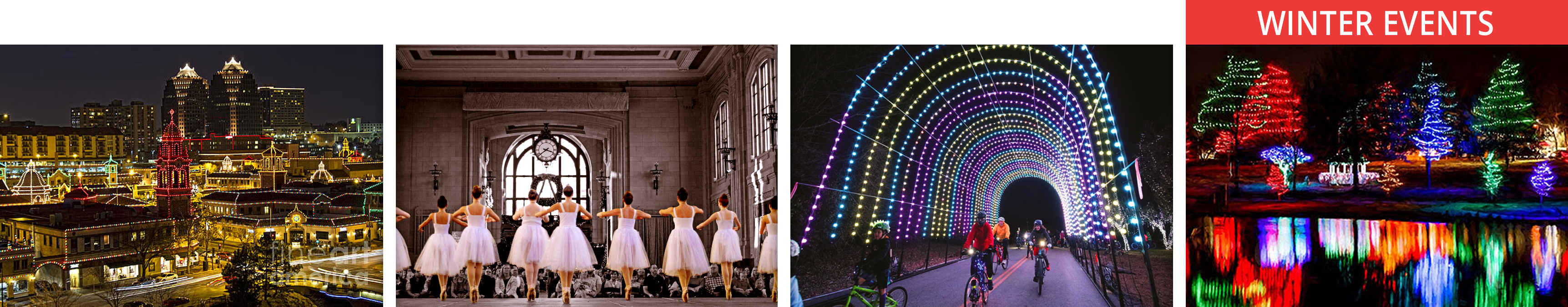 Get the inside scoop on Kansas City fun! KC area winter events include holiday fun & shopping, restaurant experiences, and outdoor recreation. Events you won't want to miss include the Plaza Lights, The Nutcracker performed by the Kansas City Ballet, and holiday experiences at Longview Lake and Sar-Ko-Park.