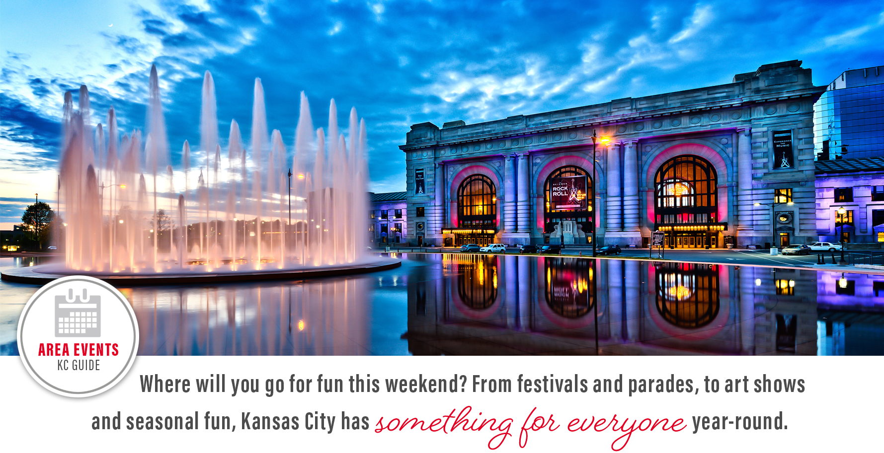 Where will you go for fun this weekend? Whether you're moving to Kansas City or you're a native, a complete list of area annual events is a must! From festivals and parades to art shows and seasonal fun, there's something for everyone year-round!