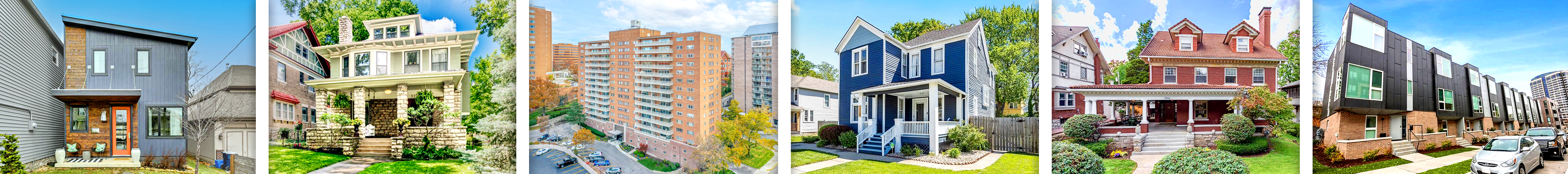 Urban living in Kansas City – homes in Downtown and Midtown neighborhoods including Union Hill, Plaza, River Market, Westport, and more.