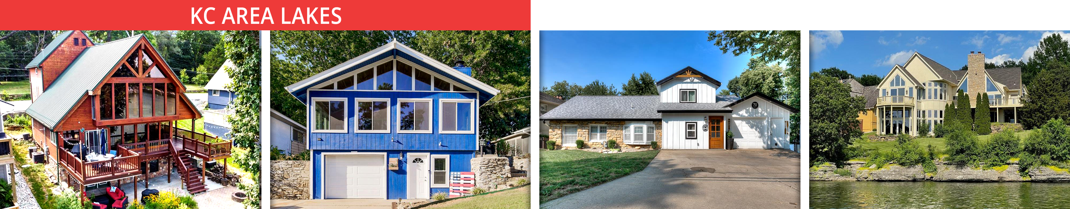 A collage of Kansas City metro area lake homes