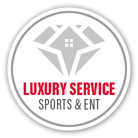Icon button for elite luxury services for sports & entertainment clients