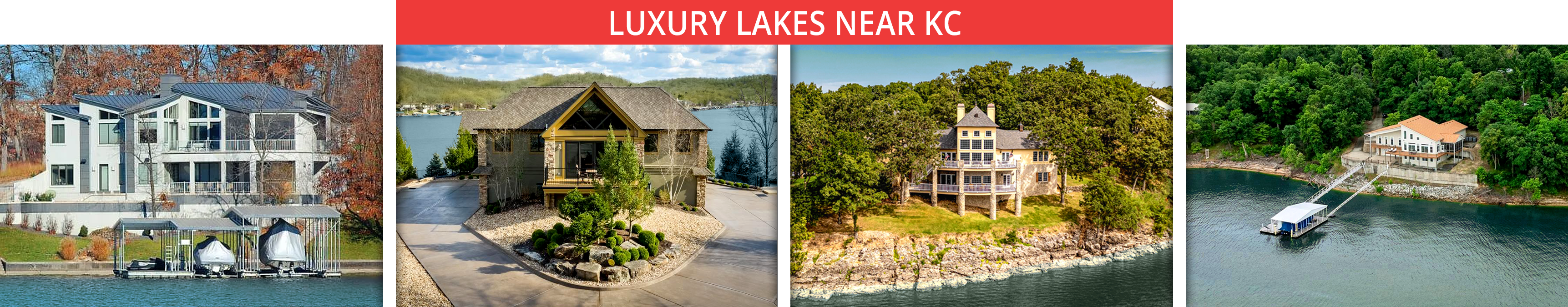 Luxury homes along destination lakes near Kansas City