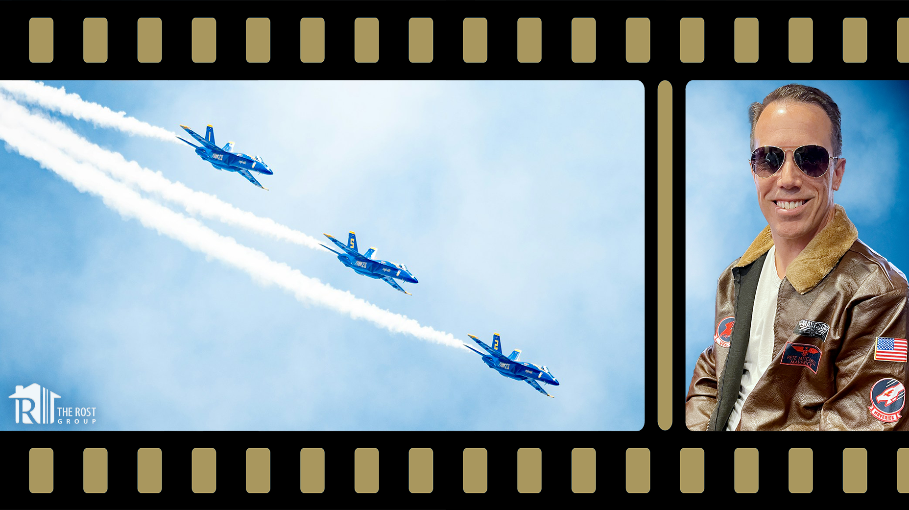 Miles Rost and US Navy Fighter Jets, representing the Top Gun Maverick movie screening