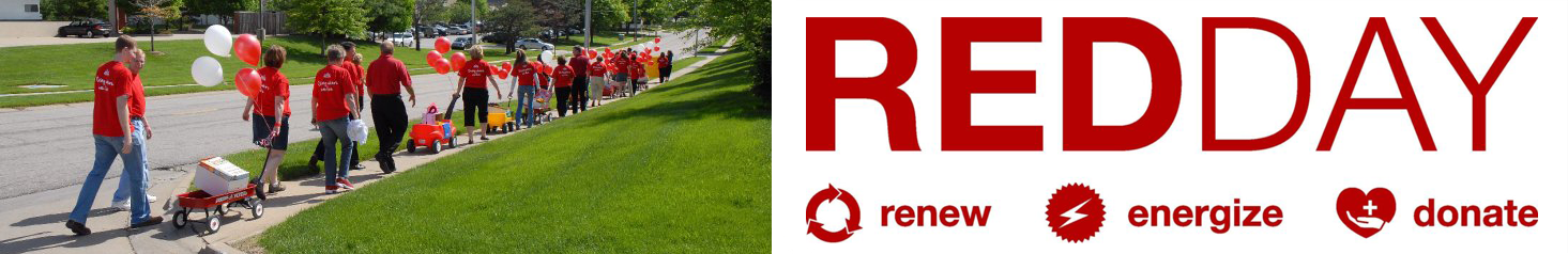 Keller Williams Agents in Kansas City participating in KW RED Day + the KW Red Day logo and motto