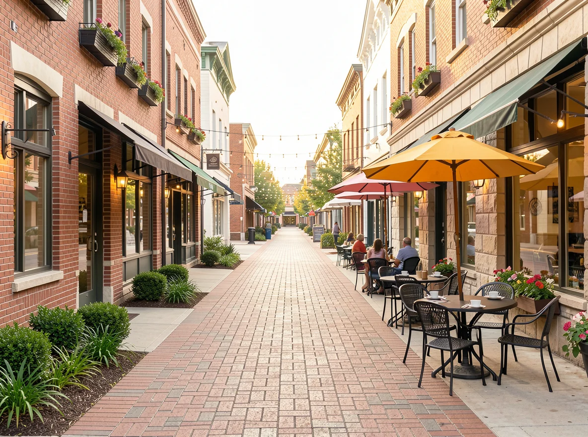 Downtown Smyrna streetscape near the Market Village