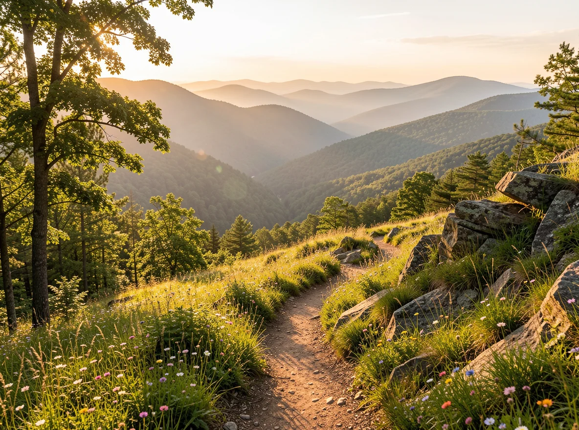 Kennesaw Mountain trail with wooded path and peaceful outdoor scenery