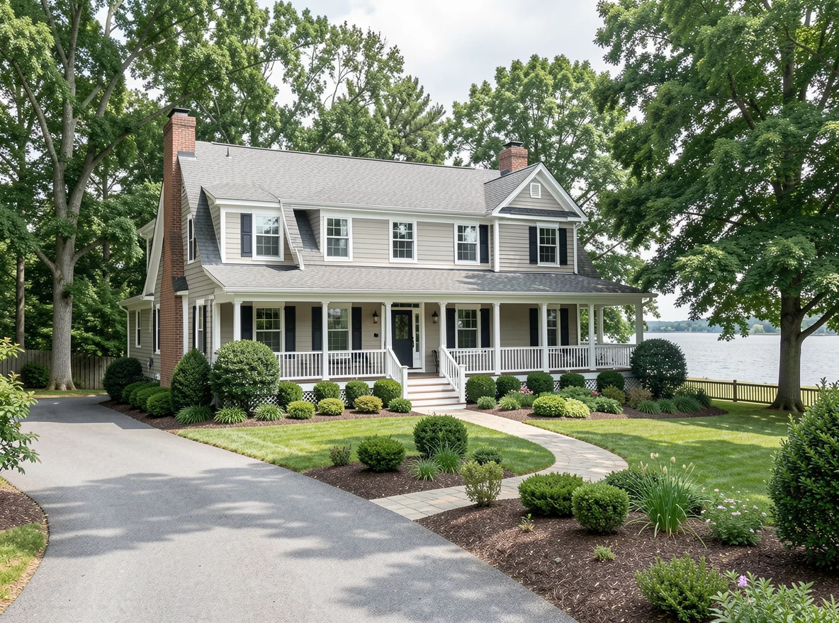 Coastal home exterior in Irvington, Virginia