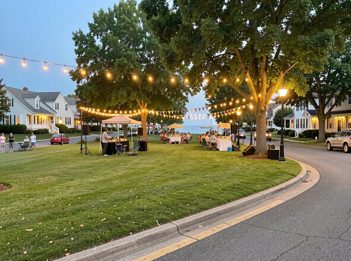 Community atmosphere in Irvington, Virginia
