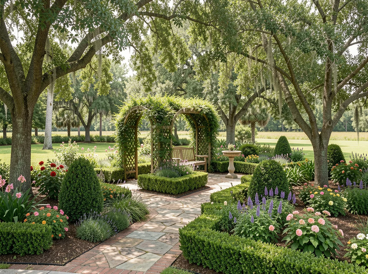 Maintained garden and open yard on a Geneva rural property