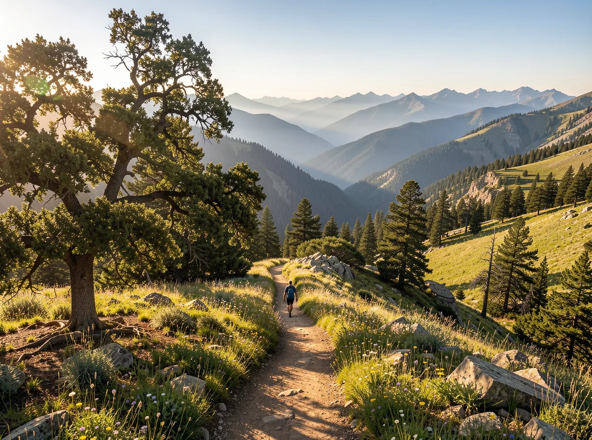 Scenic Sierra foothill trail near Jamestown