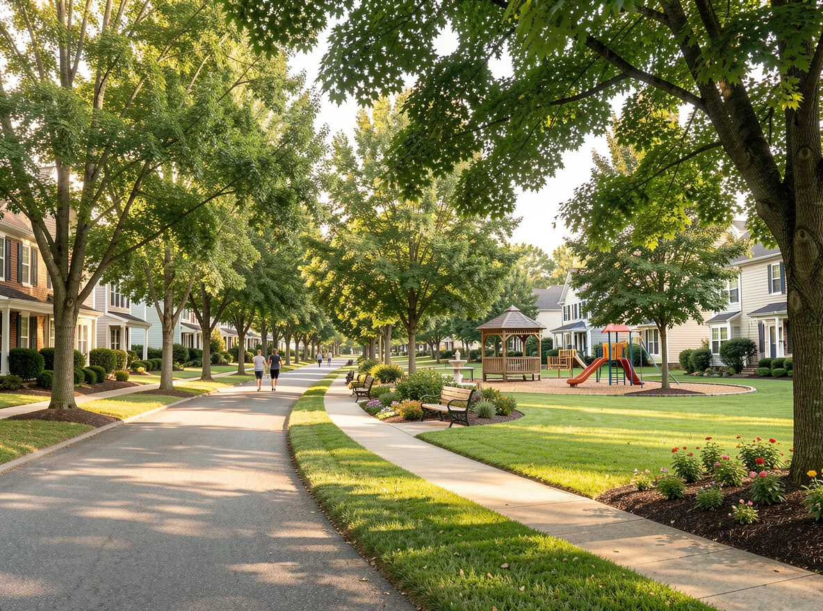 Tree-lined residential setting in Kathleen, Georgia