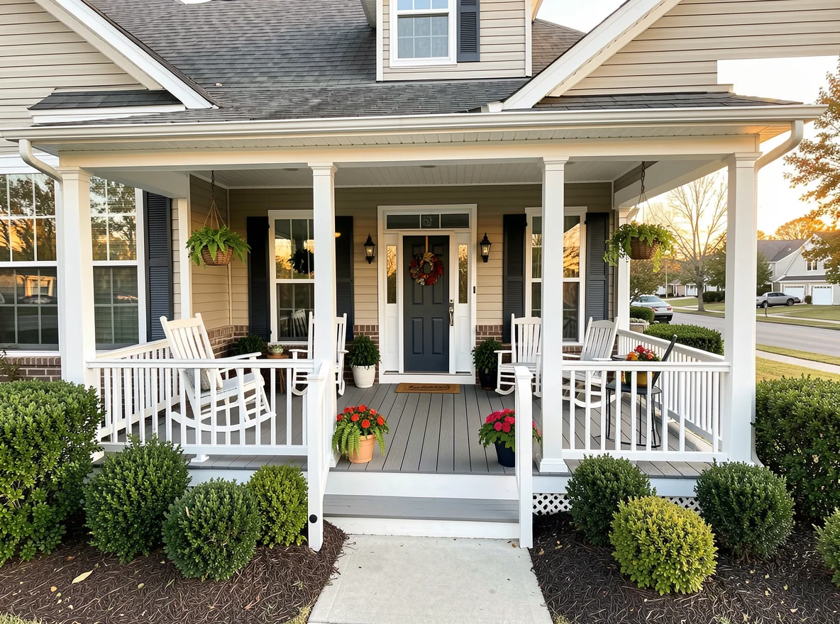 Inviting front porch and curb appeal in Middle Georgia