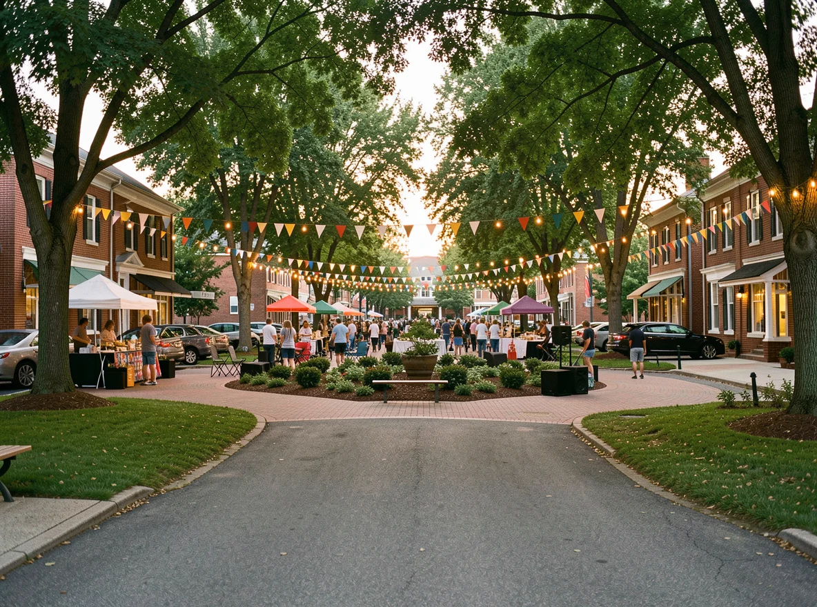 Small-town community setting in Perry