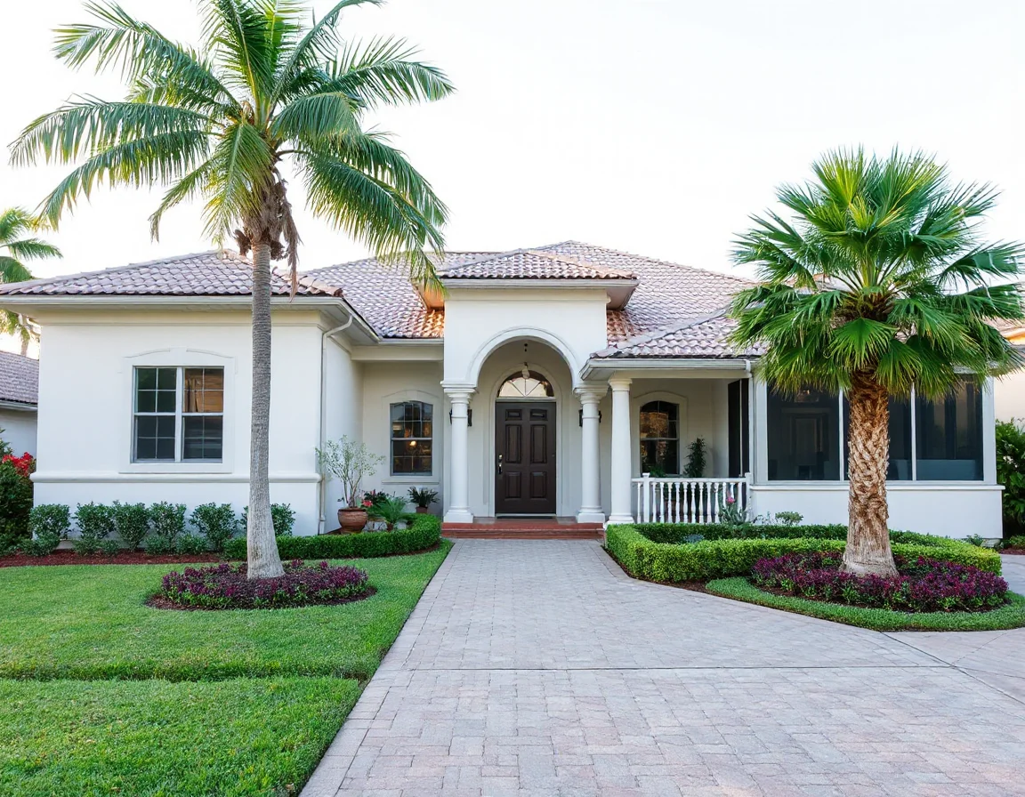 Coastal home exterior in Bonita Springs