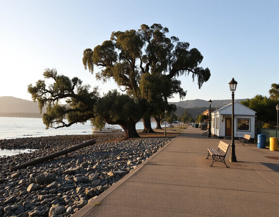 Russian River shoreline near Cloverdale, California
