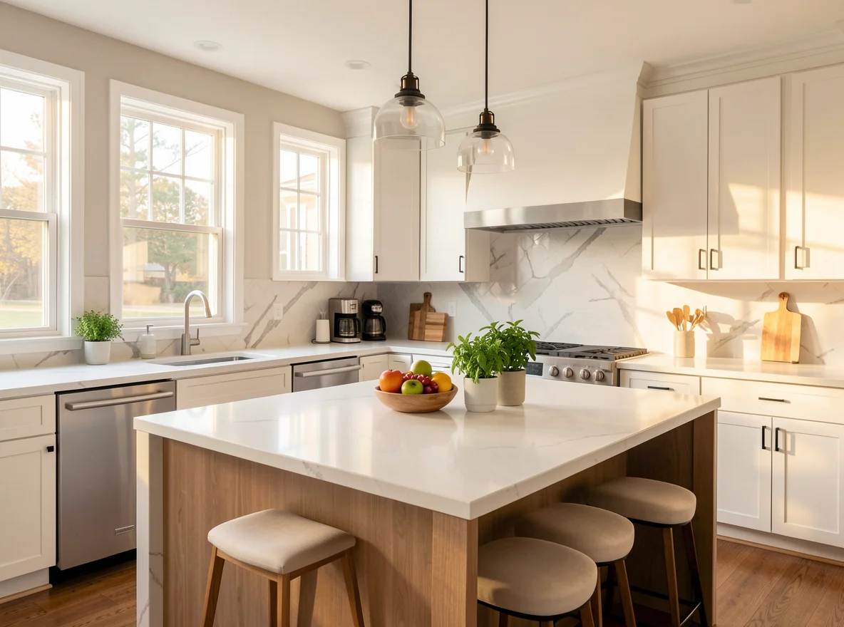 Staged kitchen ready for listing